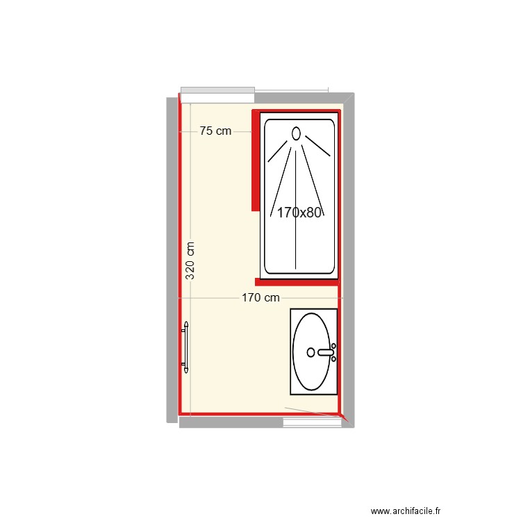 bepoix. Plan de 1 pièce et 5 m2