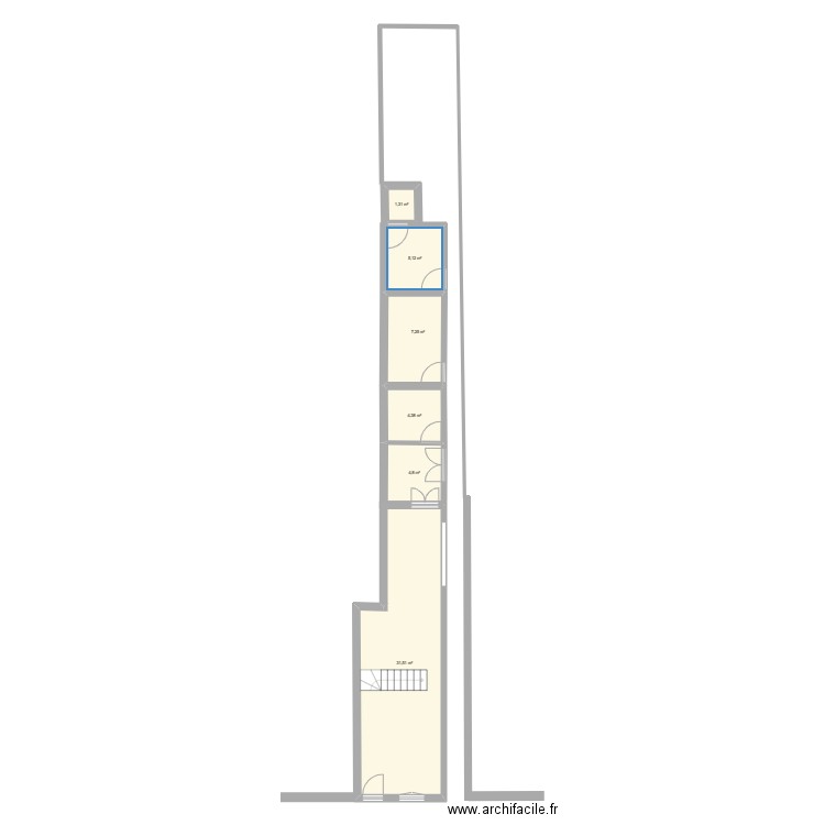 Maison Joye avant. Plan de 6 pièces et 54 m2