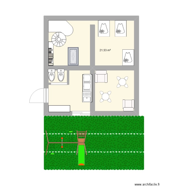 Crèche . Plan de 0 pièce et 0 m2