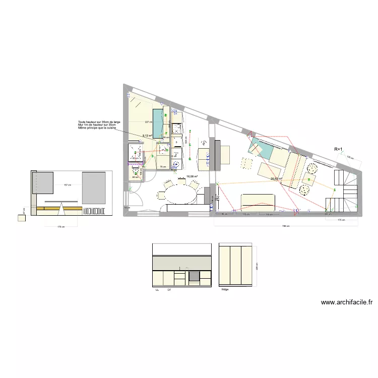 PLAN BANQUETTE. Plan de 