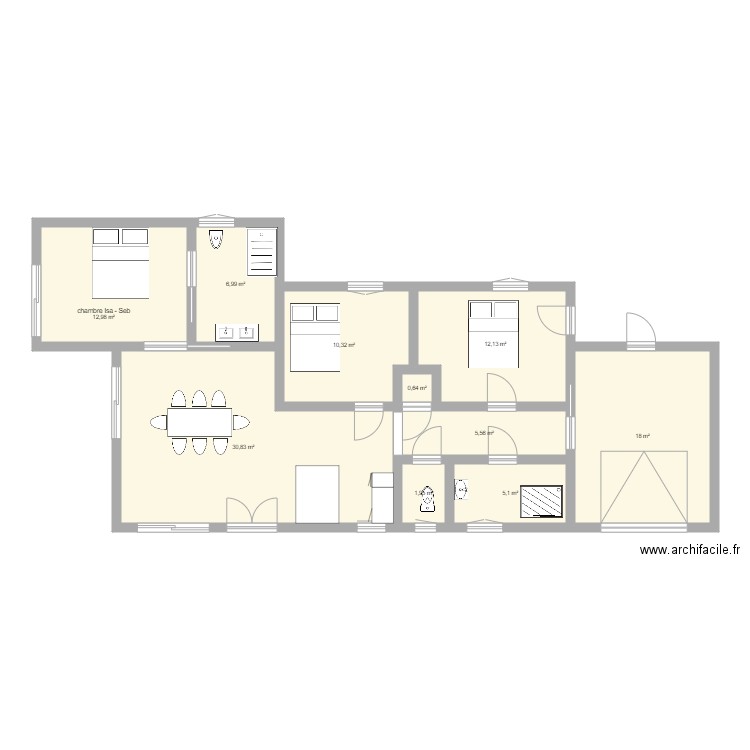 carre. Plan de 0 pièce et 0 m2