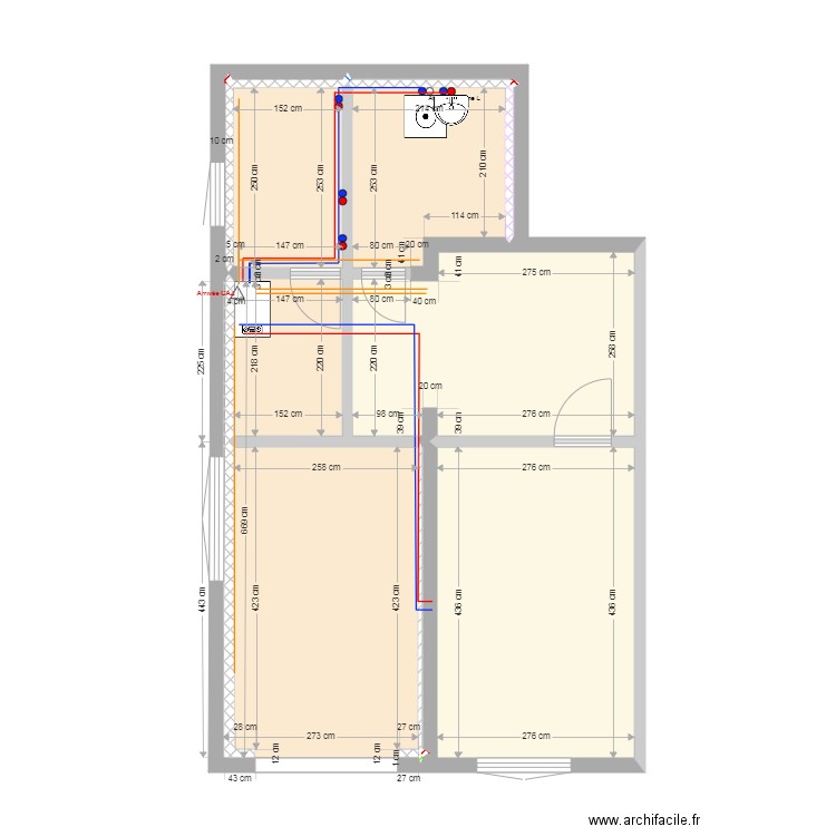 RESEAU EAU projet extension. Plan de 0 pièce et 0 m2