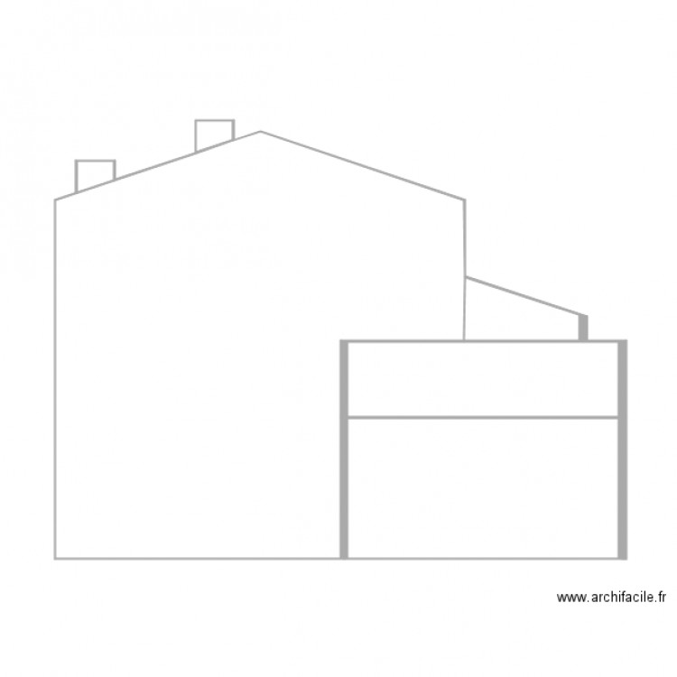 Vue coté garage. Plan de 0 pièce et 0 m2