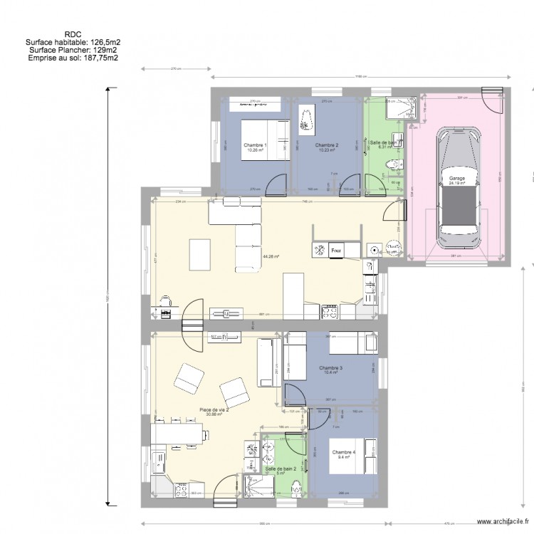 Prjet Léon. Plan de 0 pièce et 0 m2