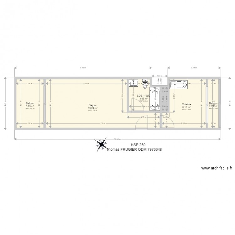 pioch 1. Plan de 0 pièce et 0 m2