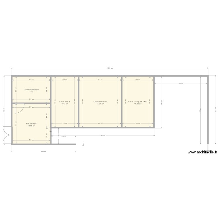 modif. Plan de 5 pièces et 53 m2