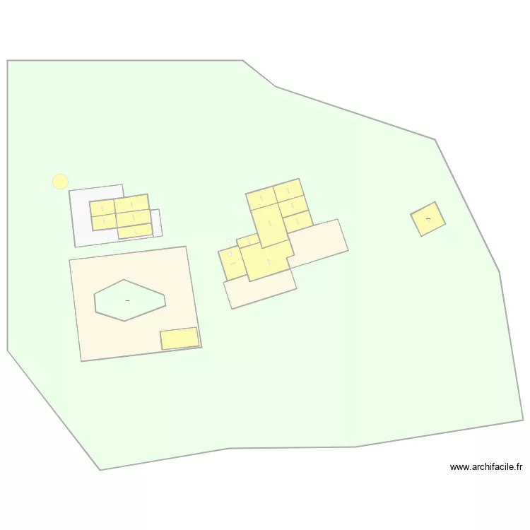Terrain pour r&eacute;seaux. Plan de 