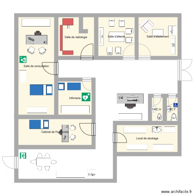PLAN SALLE DE RADIOLOGIE 2  Plan dessiné par cigalix