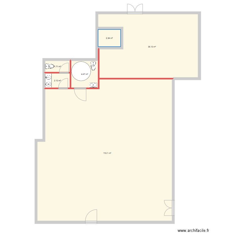 PROJET CUISINE RDC1. Plan de 0 pièce et 0 m2