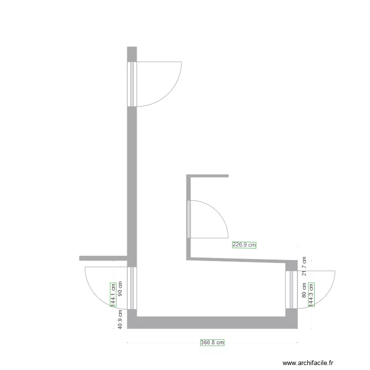 Palier avant. Plan de 