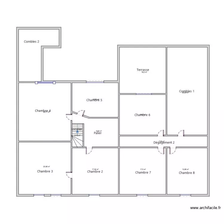 henriville original etage. Plan de 