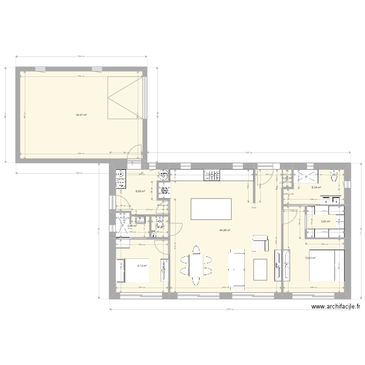 MAISON F2 CHALONS. Plan de 10 pièces et 123 m2