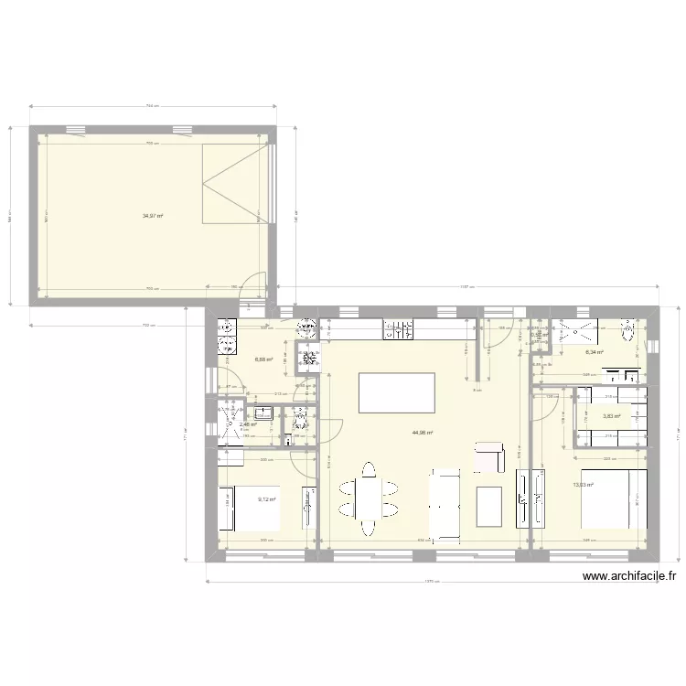 MAISON F2 CHALONS. Plan de 