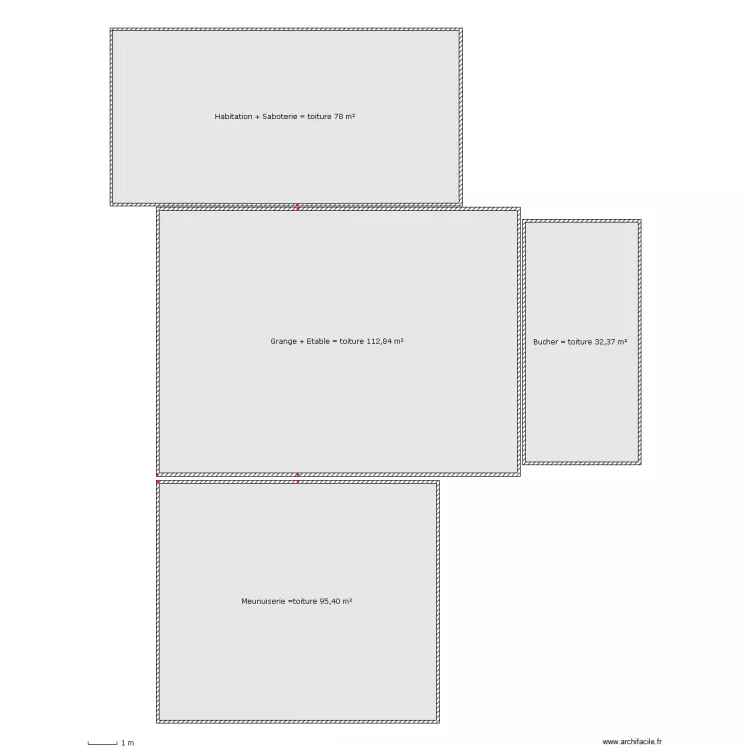 toitures. Plan de 