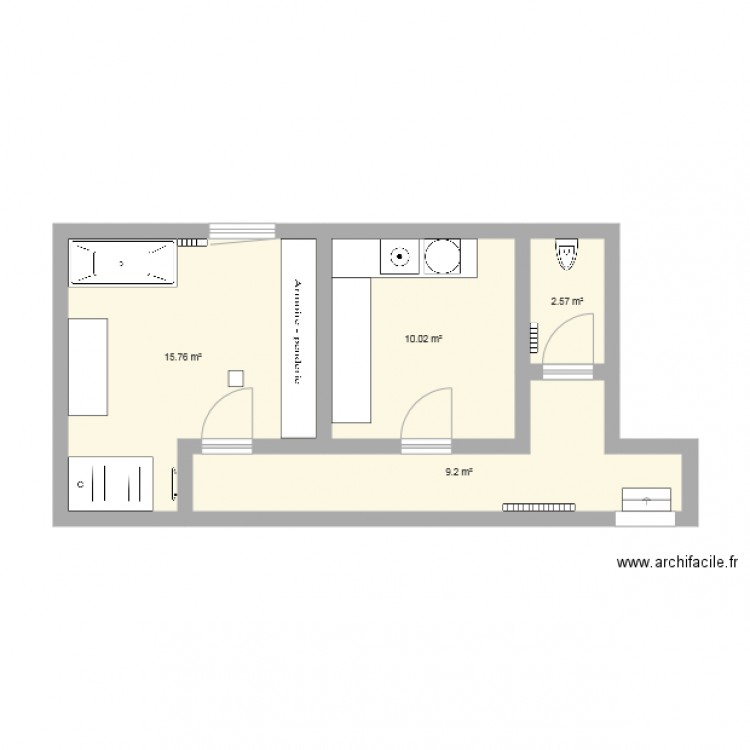 etage salle de bain buanderie WC. Plan de 0 pièce et 0 m2