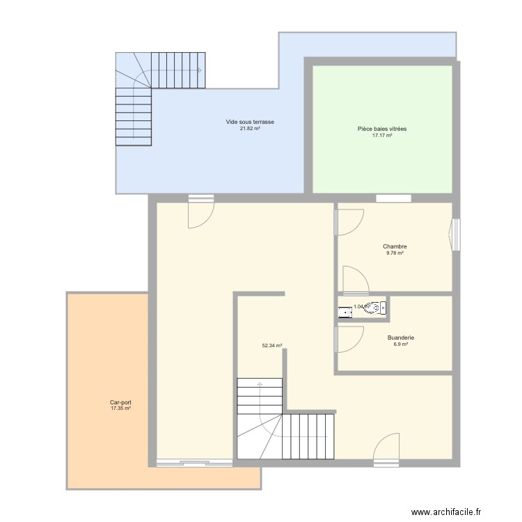 Extension. Plan de 0 pièce et 0 m2