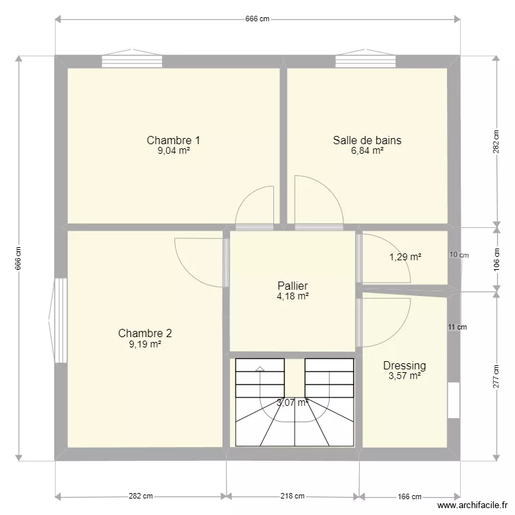 Projet 1er &eacute;tage. Plan de 