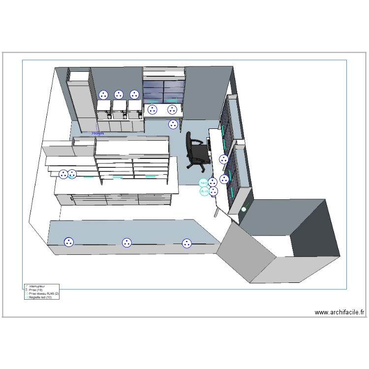 Plan électrique Cabinet Orthodontie. Plan de 0 pièce et 0 m2