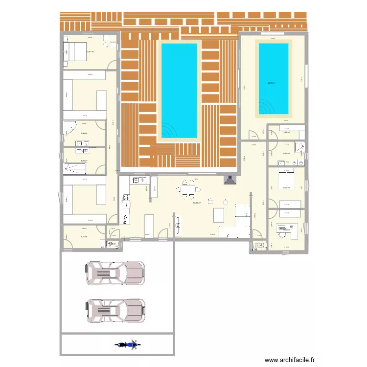 carignan2. Plan de 13  et 230 m²