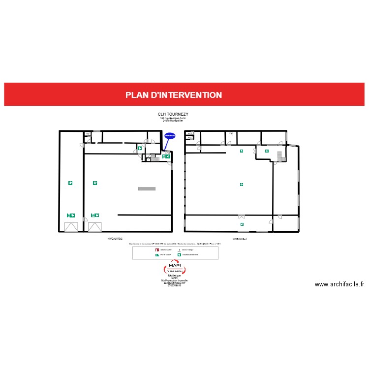 CLH BAt adm RDC. Plan de 6 pièces et 513 m2