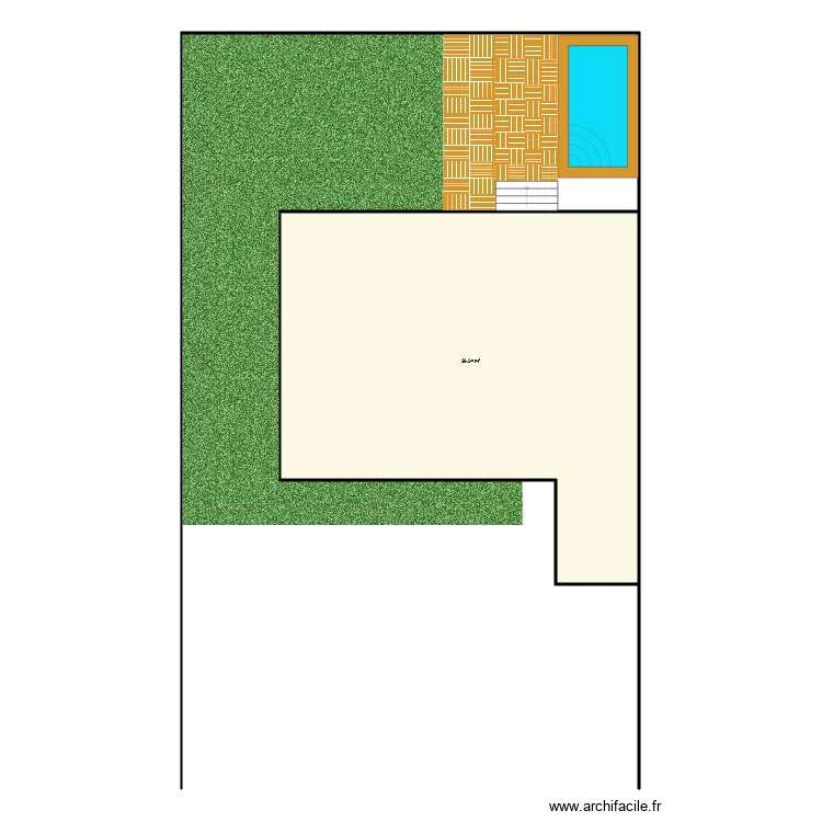 terrasse. Plan de 