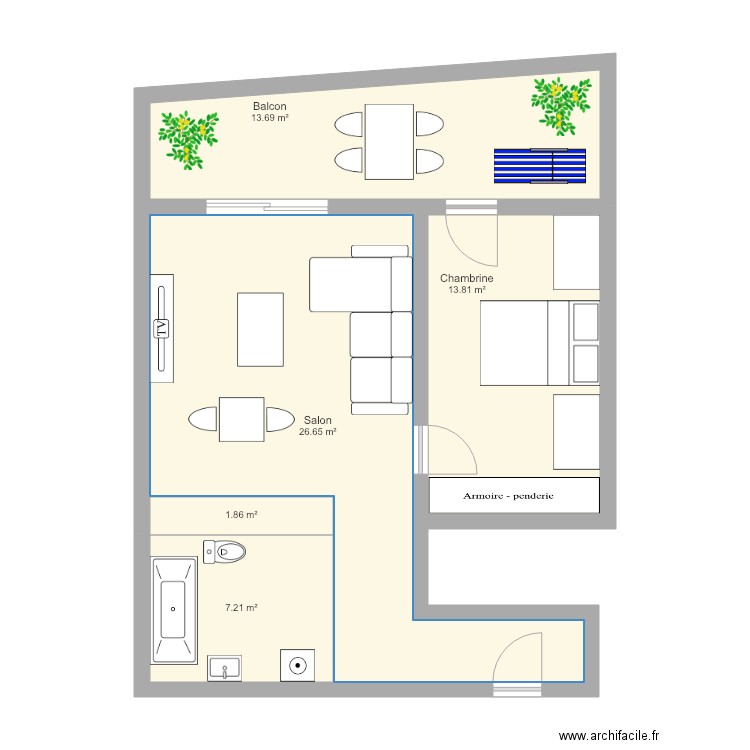 Appart Bagnolet. Plan de 0 pièce et 0 m2