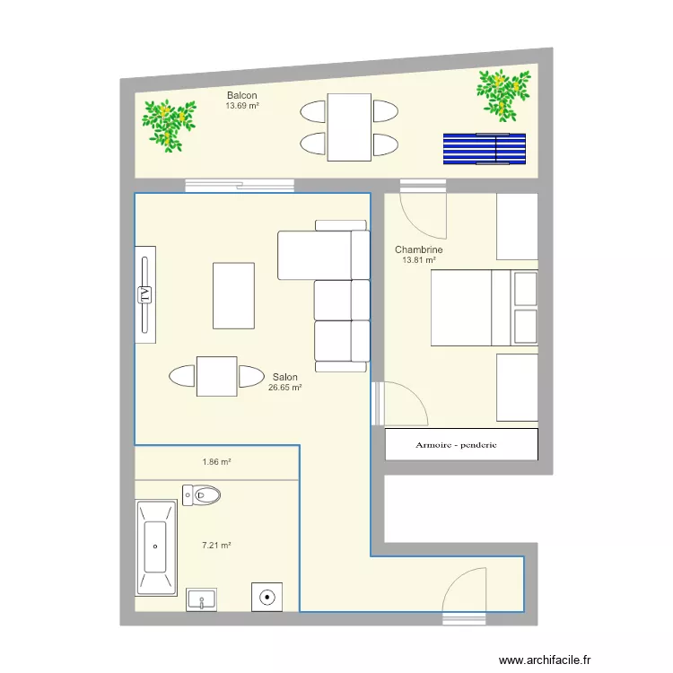 Appart Bagnolet. Plan de 