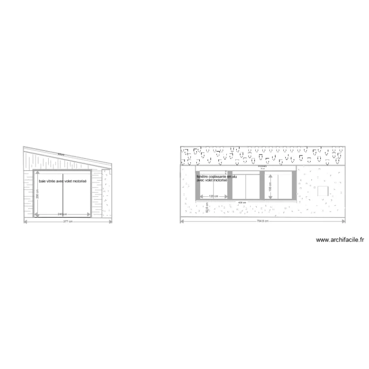 susanne facade et cot&eacute;. Plan de 