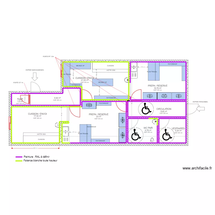 RENNES 2 LAB REVETEMENTS. Plan de 