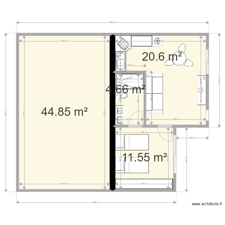 APT BAC TO BACK. Plan de 0 pièce et 0 m2