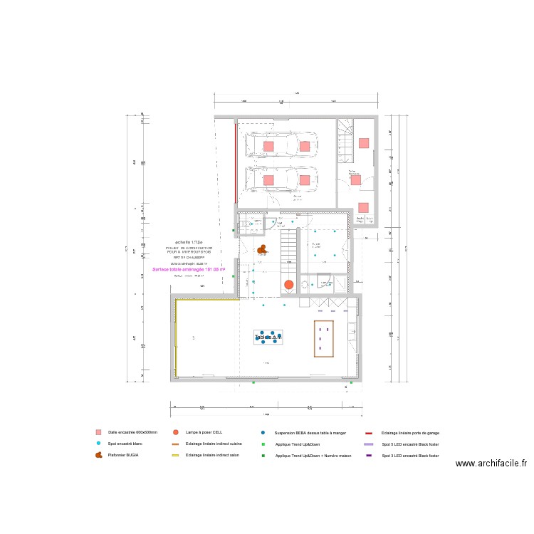 Bourgeois RDC. Plan de 3 pièces et 20 m2