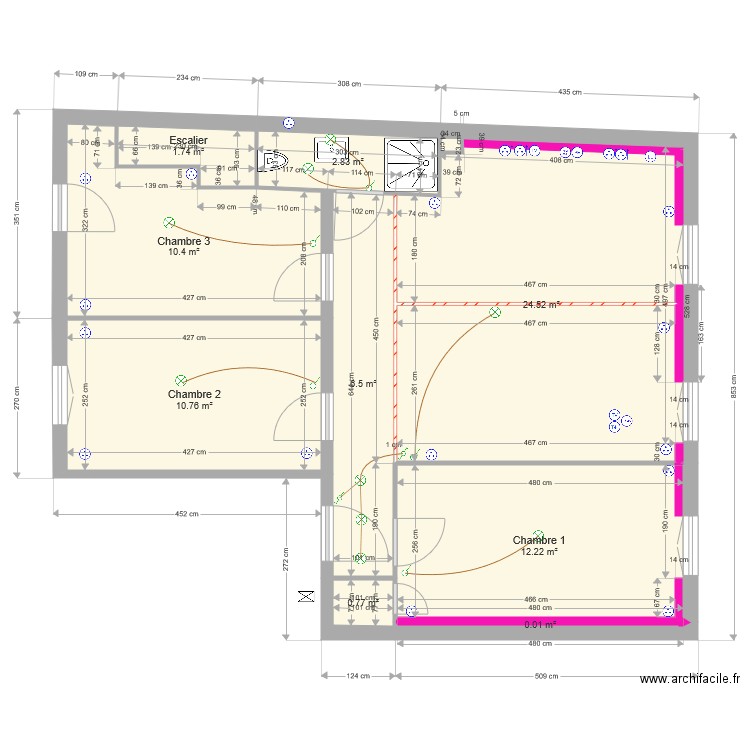 CHEMINADE Appt V4. Plan de 0 pièce et 0 m2