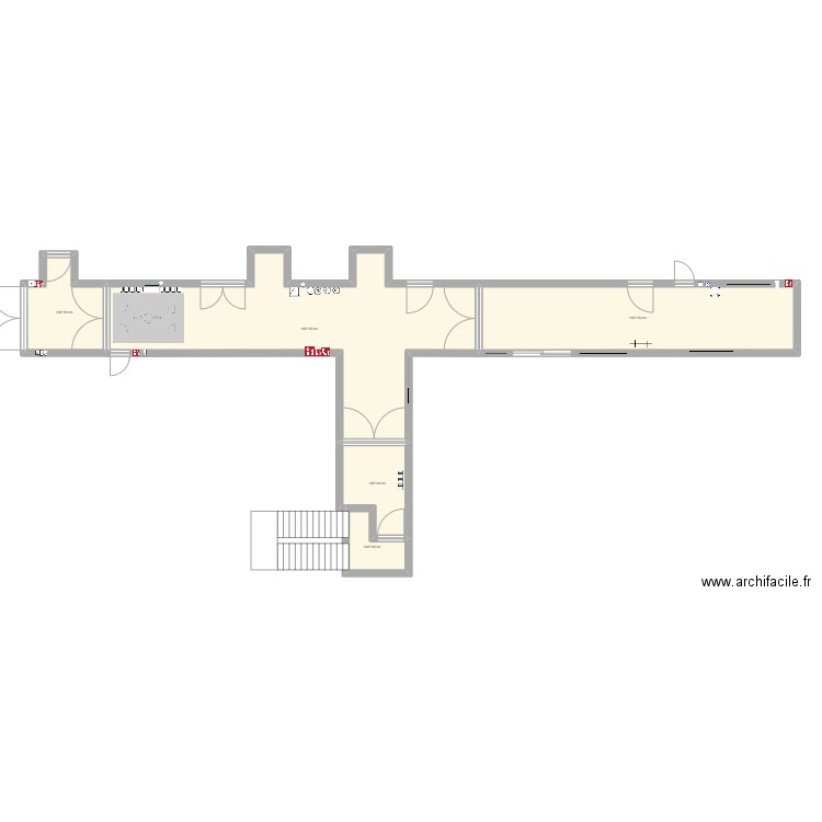 evaluation couloir. Plan de 5 pièces et 106 m2
