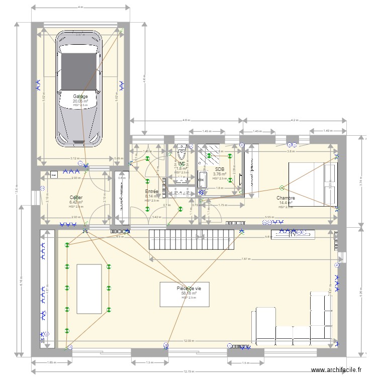 Maison Warlaing Plan Final. Plan de 0 pièce et 0 m2