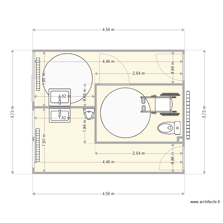 Cadastre plan2. Plan de 4 pièces et 16 m2