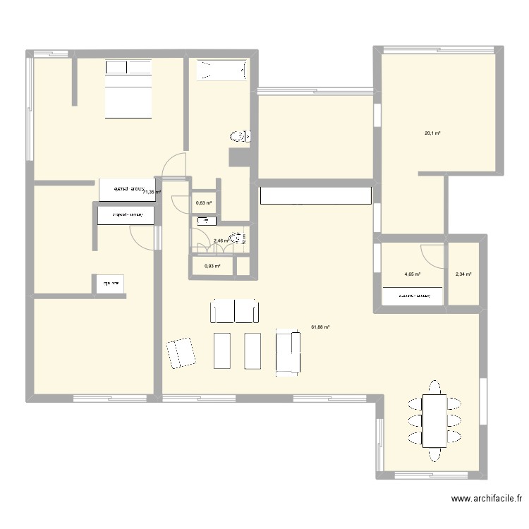 aménagement wc def. Plan de 7 pièces et 164 m2