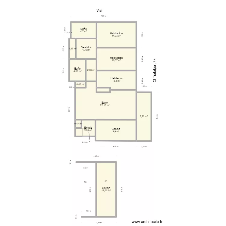 trafalgar 44 4 valencia. Plan de 