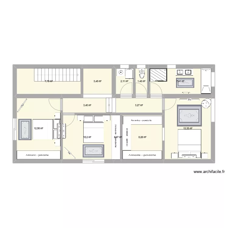loft t4 rdc. Plan de 