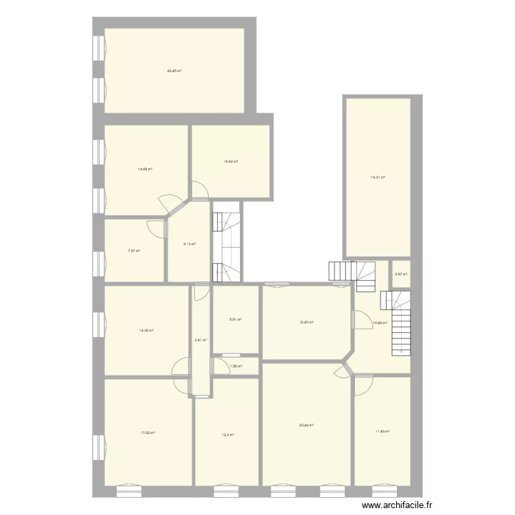 1 &eacute;tage Existant. Plan de 