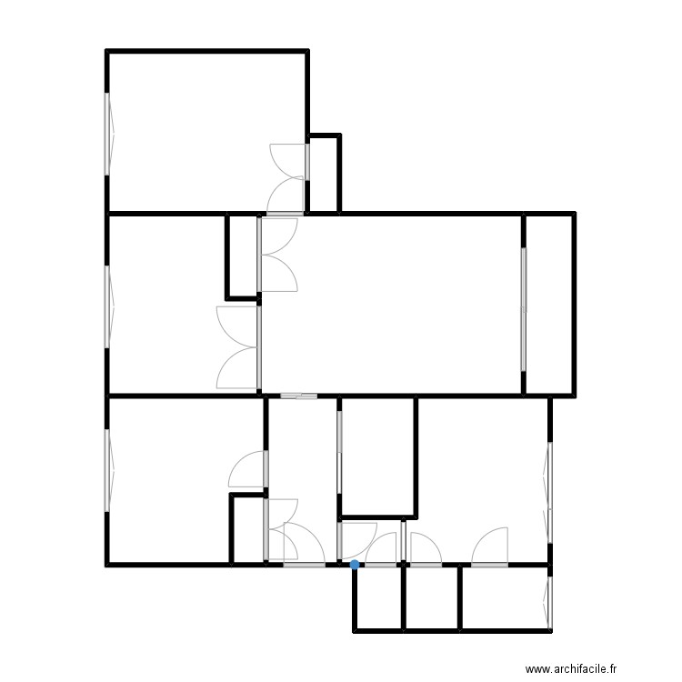 marin. Plan de 15 pièces et 76 m2