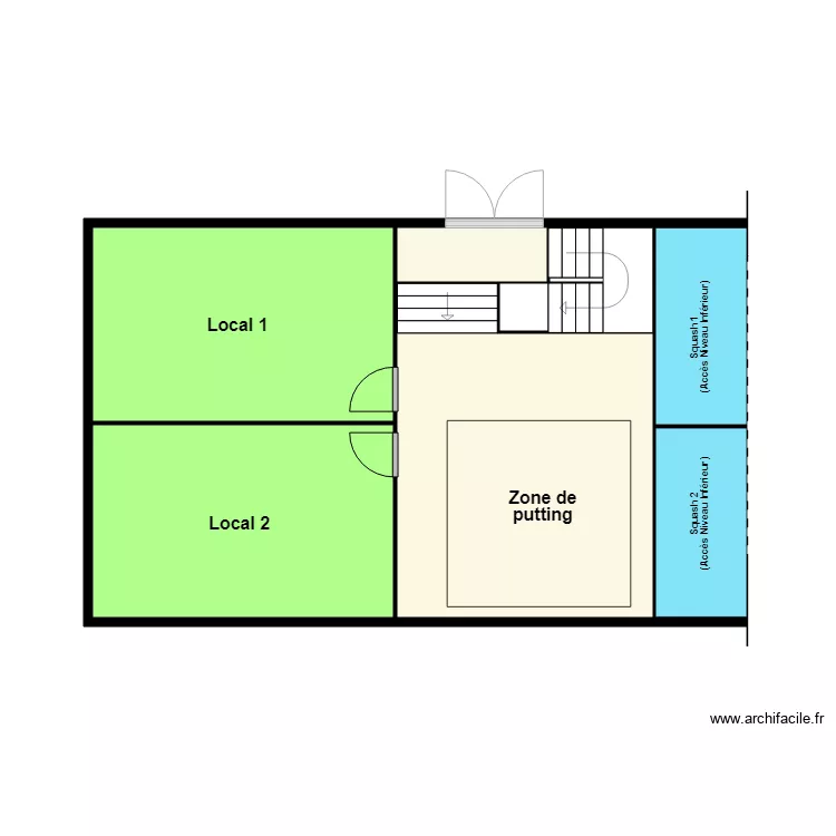 BATIMENT INDOOR-NIVEAU SUPERIEUR. Plan de 