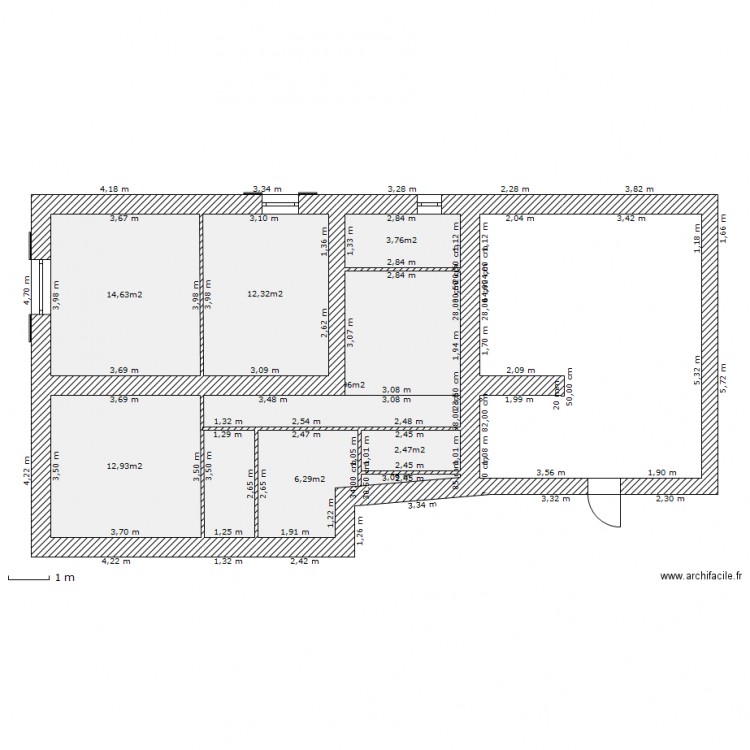 etage bat chauvin. Plan de 0 pièce et 0 m2