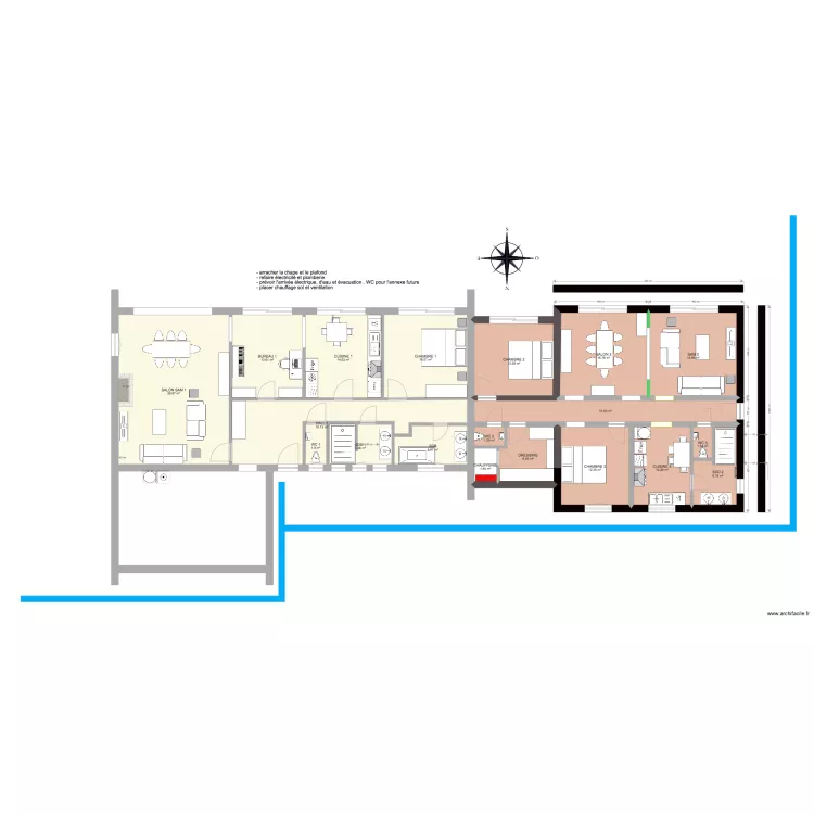 VEDRIN 92 m2 . Plan de 