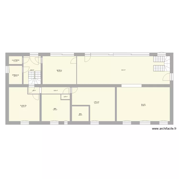 etage ferme. Plan de 