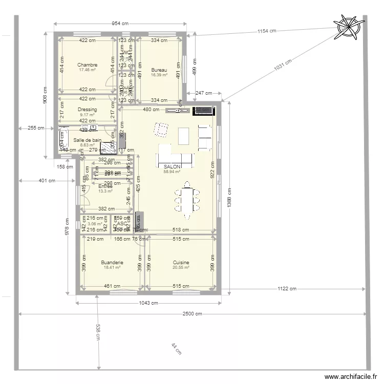 version JJ ENT COTE. Plan de 