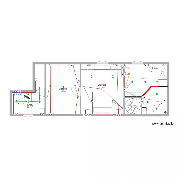 Plan salle de bain 2. Plan de Plan salle de bain 2. Plan de