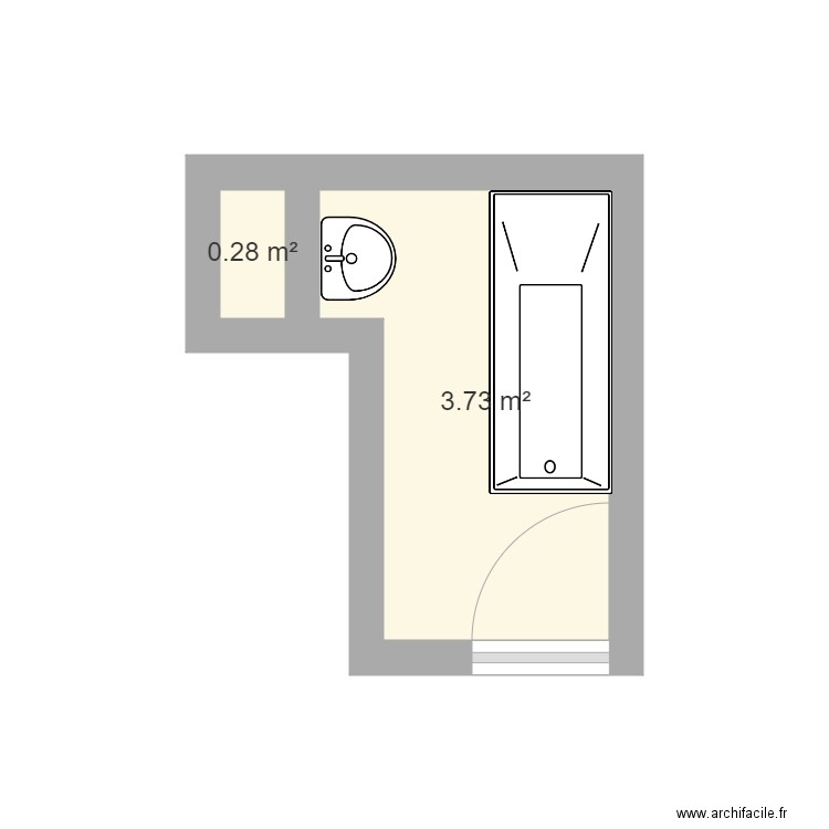 salle de bain rdc. Plan de 0 pièce et 0 m2