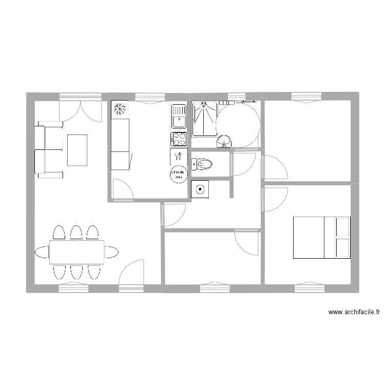 Justine. Plan de 0 pièce et 0 m2