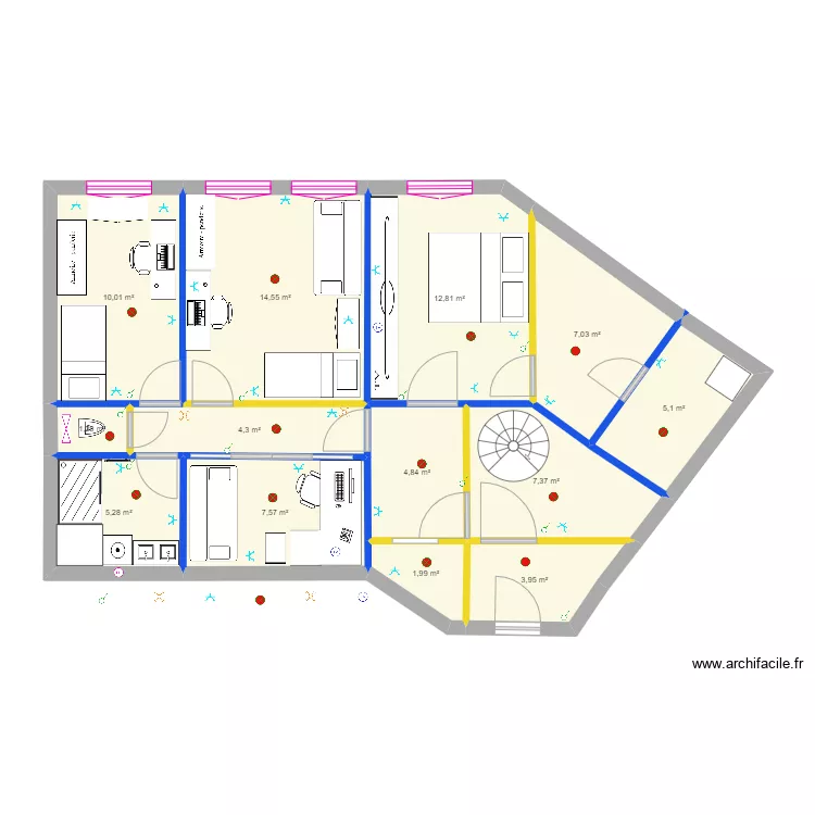 Plan RDC Appart Hotel 30102023 + elec. Plan de 