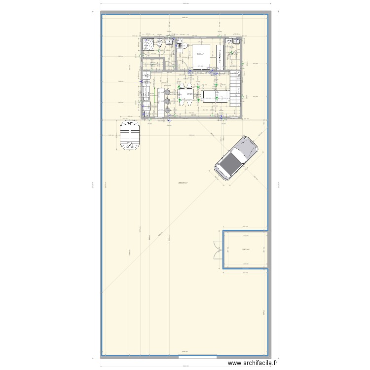 maison plage electricite. Plan de 11 pièces et 419 m2